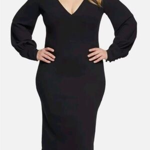 Dress the Population Black Long Sleeve Dress